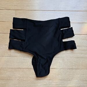 COCOSHIP Elegant Black Bikini Bottom